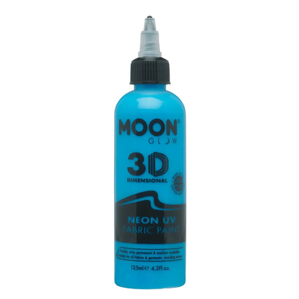 Moon Glow Neon UV Fabric Paint 125ml Intense Blue 125ml van Moon Creations koop je bij Partywinkel