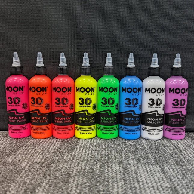 Moon Glow Neon UV Fabric Paint 125ml Intense Purple 125ml van Moon Creations koop je bij Partywinkel