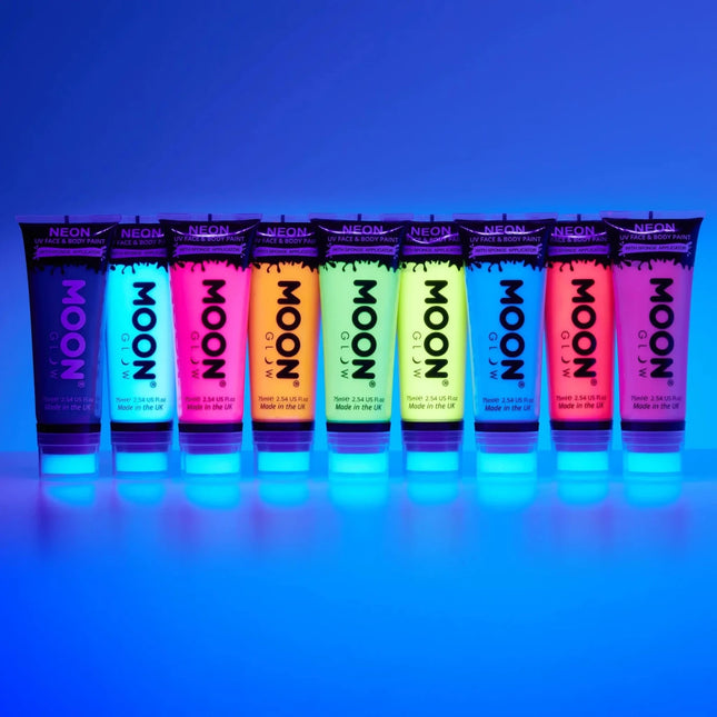 Moon Glow Neon UV Face Paint met verf Applicator Intense Pink 75ml van Moon Creations koop je bij Partywinkel