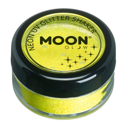 Moon Glow Neon UV Glitter Shakers Yellow 5g van Moon Creations koop je bij Partywinkel