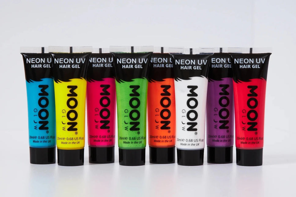 Moon Glow Neon UV Hair Gel Intense Yellow 20ml van Moon Creations koop je bij Partywinkel