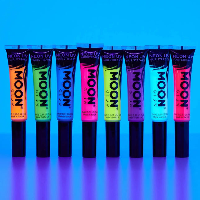 Moon Glow Neon UV Hair Streaks Intense Green 15ml van Moon Creations koop je bij Partywinkel