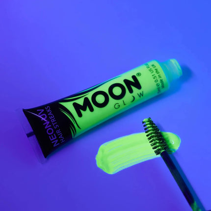 Moon Glow Neon UV Hair Streaks Intense Green 15ml van Moon Creations koop je bij Partywinkel