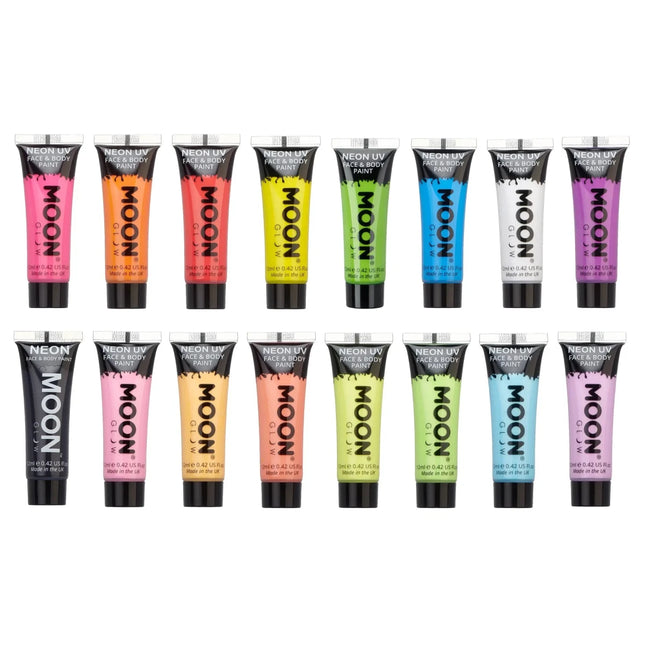 Moon Glow Pastel Neon UV Face Paint Pastel Orange 12ml van Moon Creations koop je bij Partywinkel
