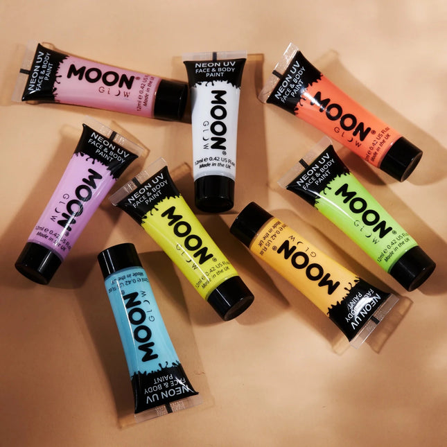 Moon Glow Pastel Neon UV Face Paint Pastel Orange 12ml van Moon Creations koop je bij Partywinkel
