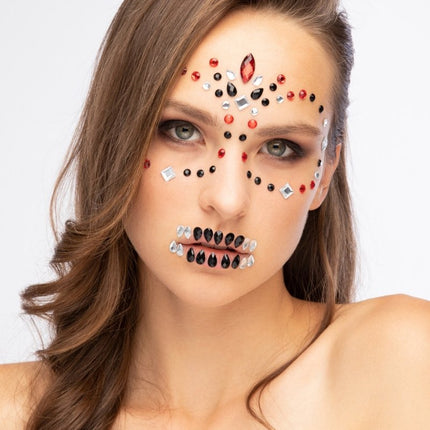 Moon Terror Halloween Face Jewels Day of the Dead van Moon Creations koop je bij Partywinkel