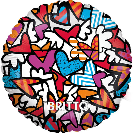 Gekleurde Helium Ballon Britto Rond Leeg