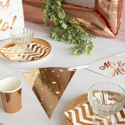 Mr, & Mrs, Slingers Rose Goud 6m van Folat koop je bij Partywinkel