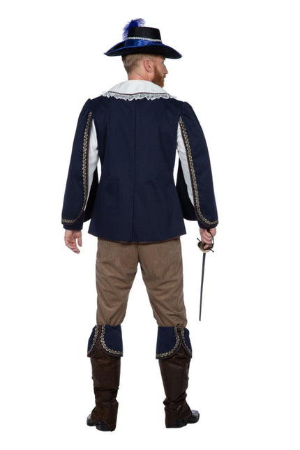 Musketier Kostuum Blauw Heren van Wilbers & Wilbers koop je bij Partywinkel