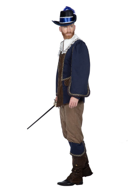 Musketier Kostuum Blauw Heren van Wilbers & Wilbers koop je bij Partywinkel