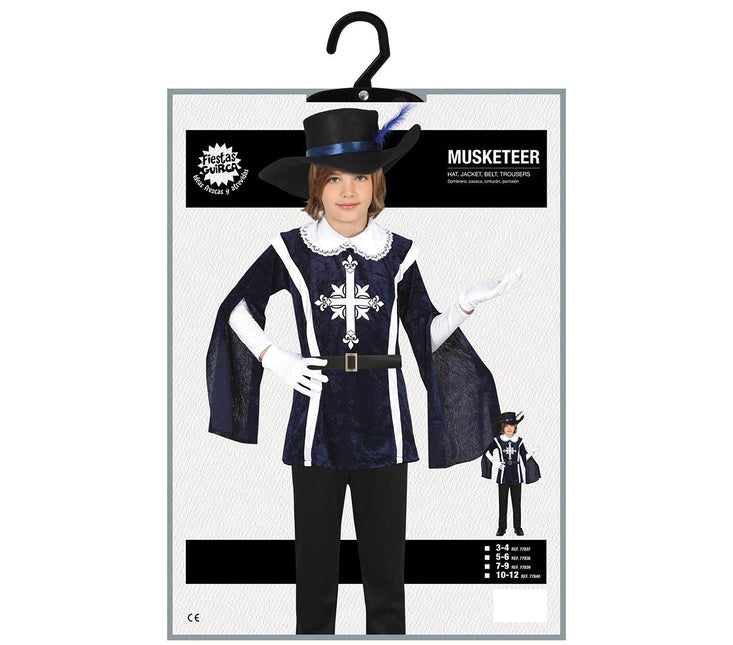 Musketier Kostuum Jongen Blauw van Fiestas Guirca koop je bij Partywinkel