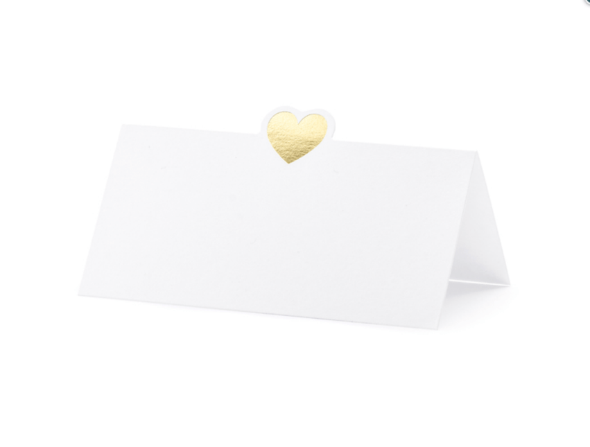 Naamkaartjes Goud 10cm 10st van Partydeco koop je bij Partywinkel