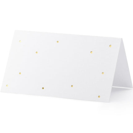 Naamkaartjes Goud Stip 9,5cm 10st van Partydeco koop je bij Partywinkel