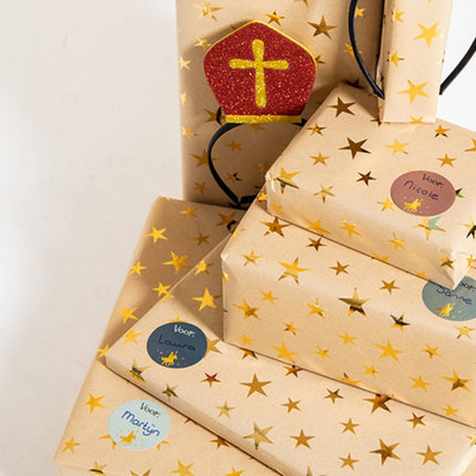 Naamstickers Cadeau Welkom Sint En Piet 12st van Folat koop je bij Partywinkel