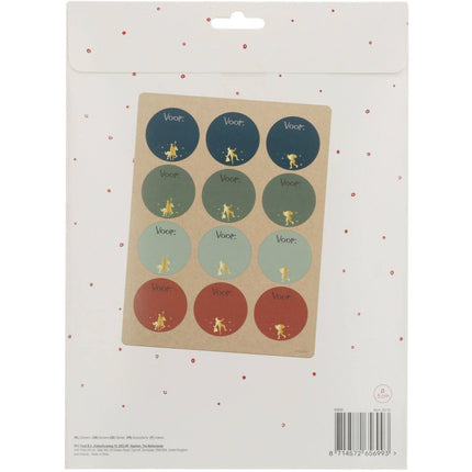 Naamstickers Cadeau Welkom Sint En Piet 12st van Folat koop je bij Partywinkel