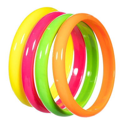 Neon 80S Armband Dames 4st van Wilbers & Wilbers koop je bij Partywinkel