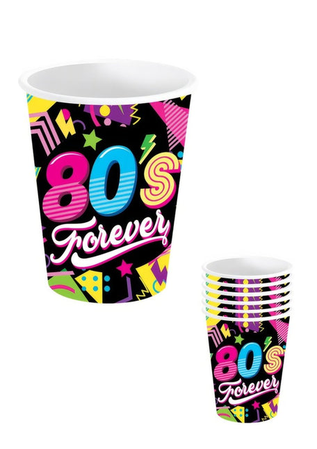 Neon 80S Bekers 240ml 6st van Fiestas Guirca koop je bij Partywinkel