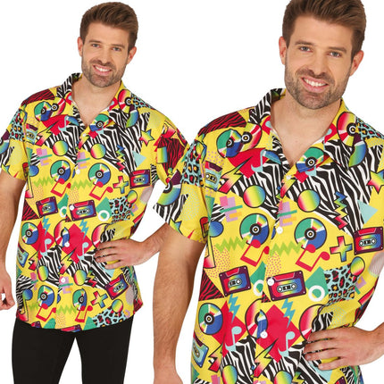 Neon 80S Blouse Heren van Fiestas Guirca koop je bij Partywinkel