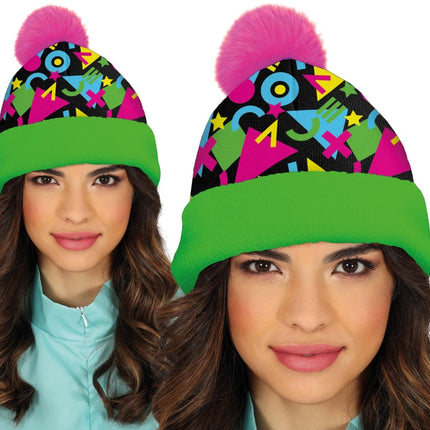 Neon 80S Muts Groen Roze van Fiestas Guirca koop je bij Partywinkel