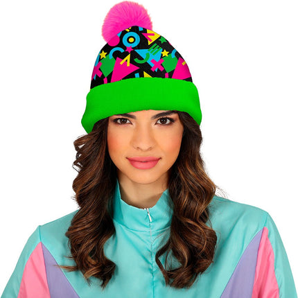 Neon 80S Muts Groen Roze van Fiestas Guirca koop je bij Partywinkel