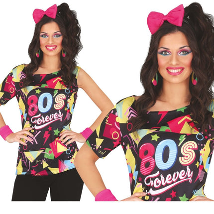 Neon 80S Shirt Gekleurd Dames van Fiestas Guirca koop je bij Partywinkel