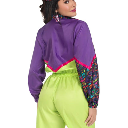 Neon 80S Trainingspak Fout Paars Groen Dames Leg Avenue van Leg Avenue koop je bij Partywinkel