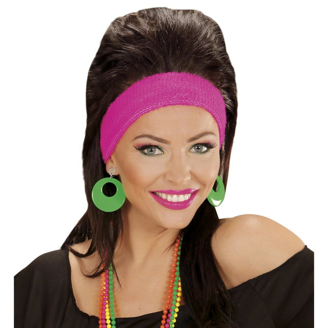 Neon Groene Oorbellen van Widmann koop je bij Partywinkel