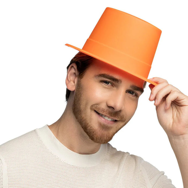 Neon Hoed Oranje van Boland koop je bij Partywinkel