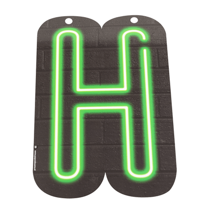 Neon Letter H 24cm van Paper Dreams koop je bij Partywinkel