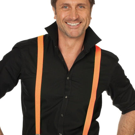 Neon Oranje Bretels Luxe van Wilbers & Wilbers koop je bij Partywinkel