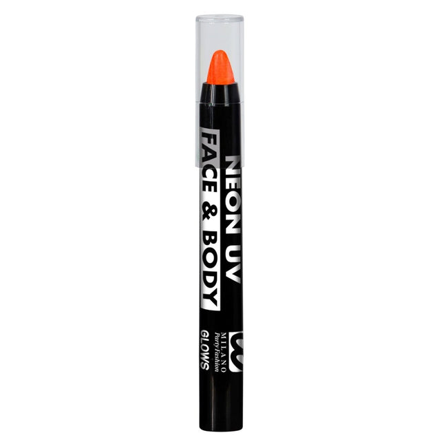 Neon Oranje Schmink Potlood Glow In The Dark 3,5ml van Widmann koop je bij Partywinkel