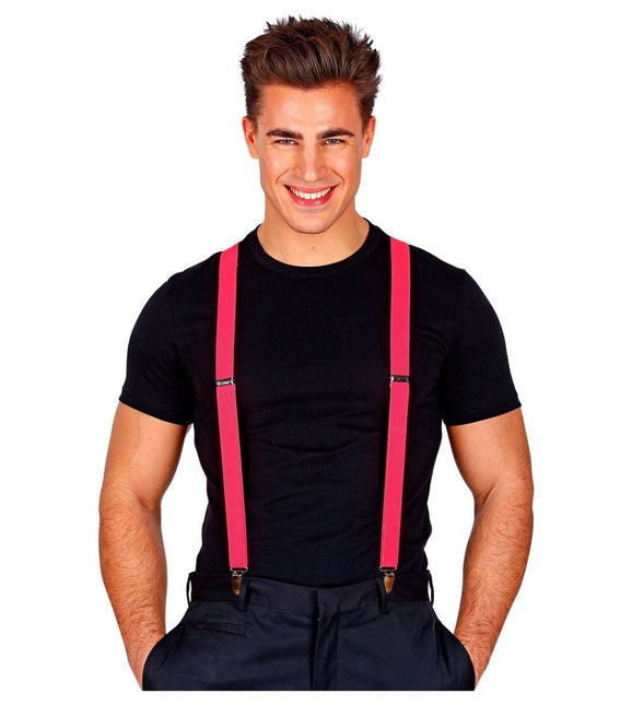 Neon Roze Bretels van Widmann koop je bij Partywinkel