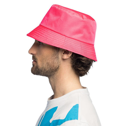 Neon Roze Bucket Hat Uv van Boland koop je bij Partywinkel