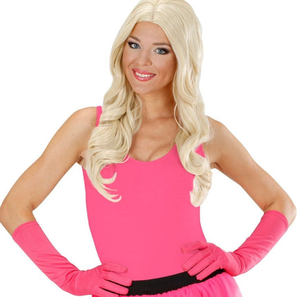 Neon Roze Handschoenen van Widmann koop je bij Partywinkel