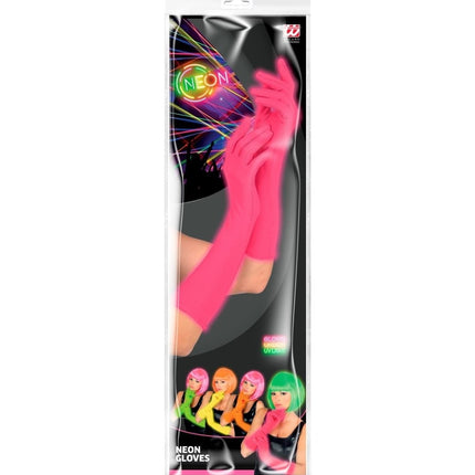 Neon Roze Handschoenen van Widmann koop je bij Partywinkel
