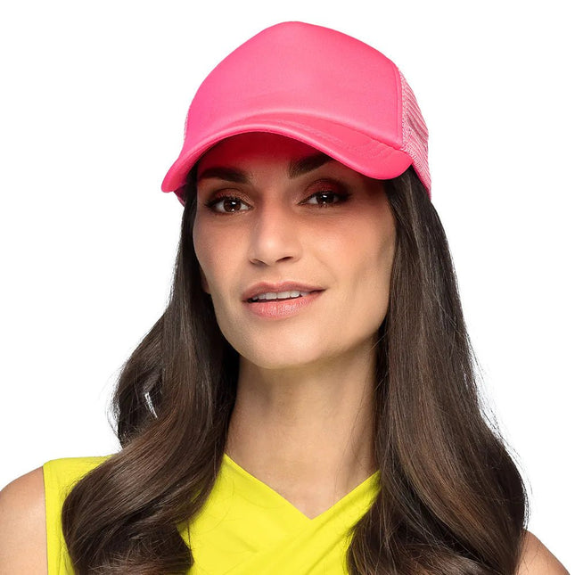 Neon Roze Pet Verstelbaar van Boland koop je bij Partywinkel