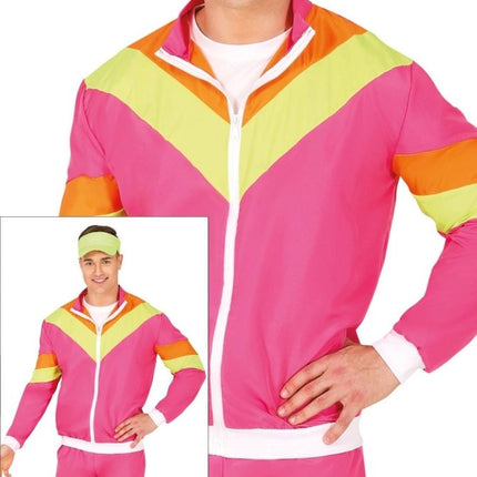 Neon Roze Trainingspak Fout Heren van Fiestas Guirca koop je bij Partywinkel