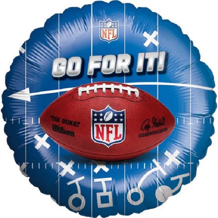 NFL Helium Ballon Blauw Rood Leeg 45cm