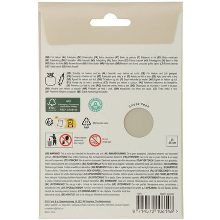 Nude Helium Ballon Rond Leeg 45cm van Folat koop je bij Partywinkel