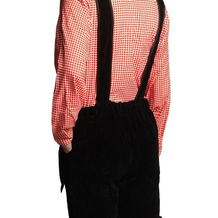 Lederhose Zwart Kort Met Blouse