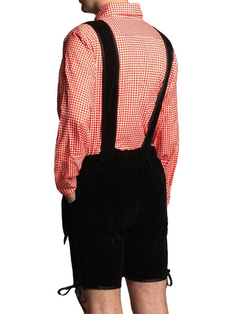 Lederhose Zwart Kort Met Blouse