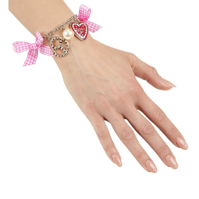 Oktoberfest Armband Roze Zilver van Widmann koop je bij Partywinkel