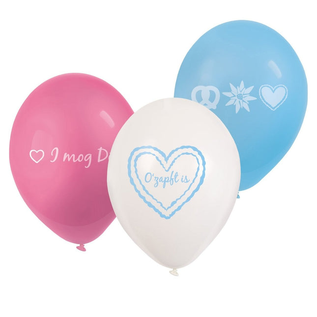 Oktoberfest Ballonnen 23cm 6st van Riethmueller koop je bij Partywinkel