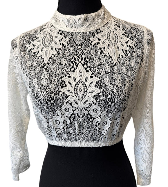 Oktoberfest Blouse Wit Dames Kant van Haus Huberts koop je bij Partywinkel