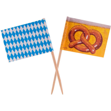 Oktoberfest Cocktailprikkers 14cm 50st van Folat koop je bij Partywinkel