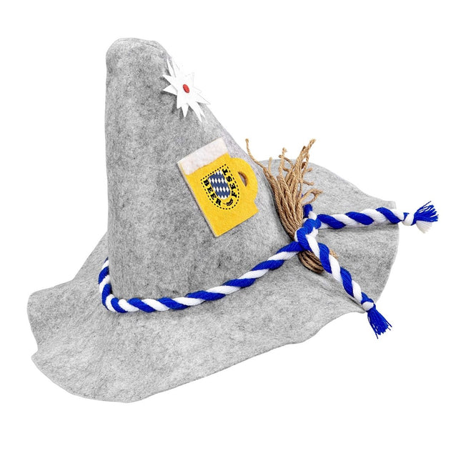 Oktoberfest Hoed Tiroler Met Edelweiss En Bierpul van Widmann koop je bij Partywinkel