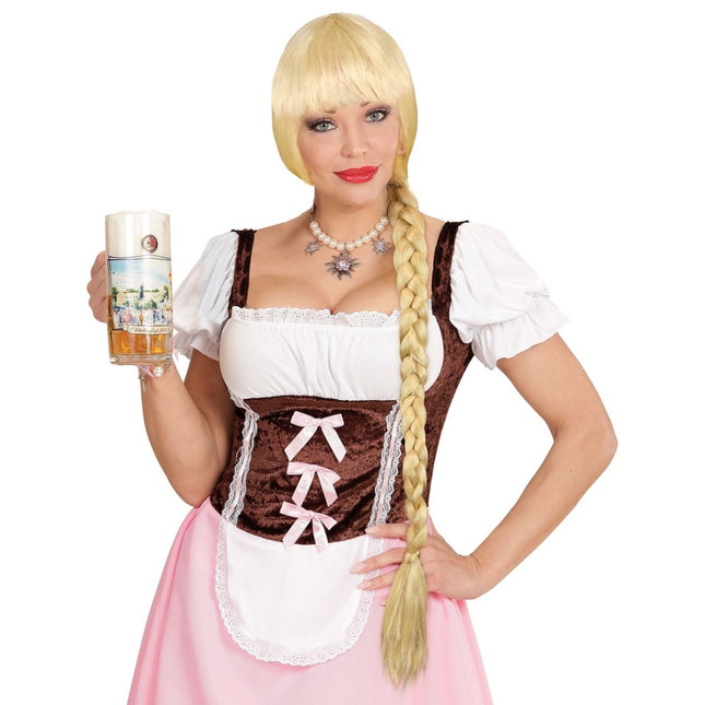 Oktoberfest Pruik Blond Helga van Widmann koop je bij Partywinkel