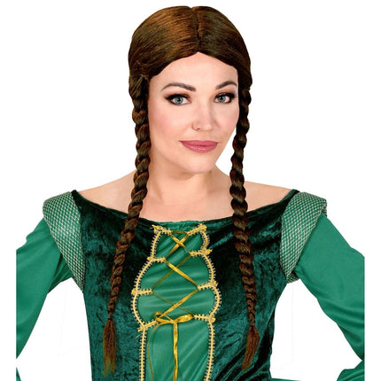 Oktoberfest Pruik Bruin Greta van Widmann koop je bij Partywinkel