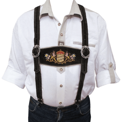 Oktoberfest Riem Met Clips Bruin/Zwart van Haus Huberts koop je bij Partywinkel