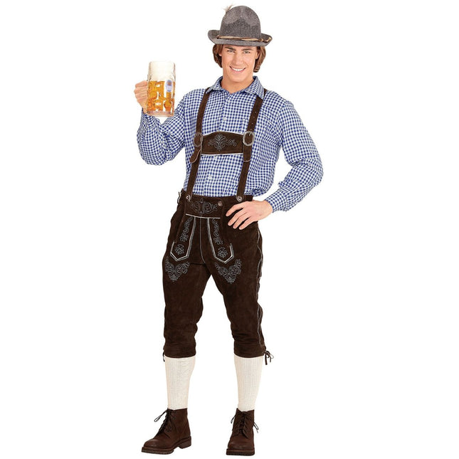 Oktoberfest Shirt Blauw Wit Heren van Widmann koop je bij Partywinkel